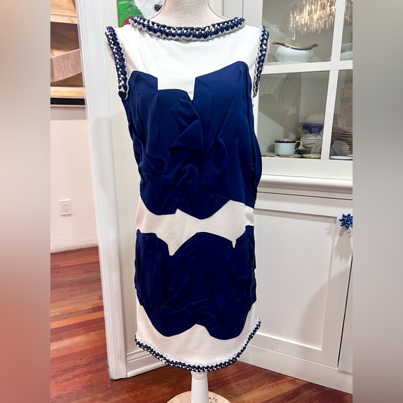 Chanel Blue and White Braided Boarder Dress - Picture 5 of 16